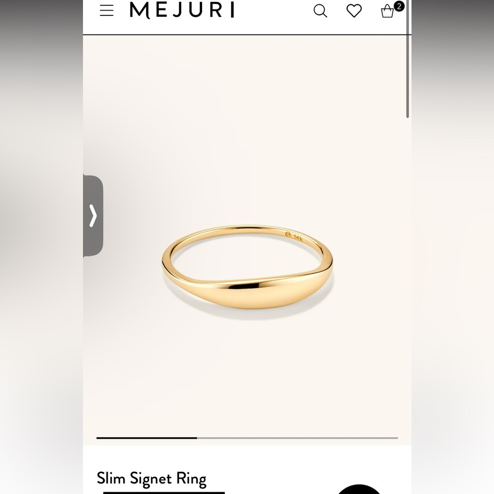 ISO - Mejuri Slim Signet gold ring Size 3/3.5